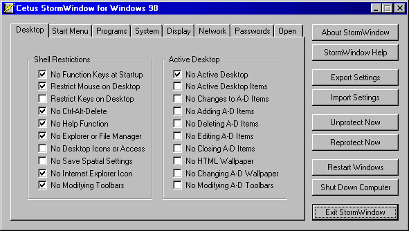 StormWindow 98 Screenshot